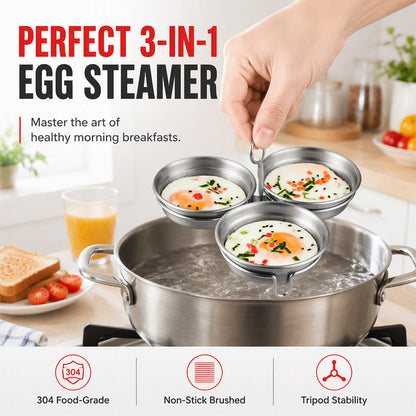 📢📢 50% KORTING!! ⏰🍳 3-in-1 eierpocheervorm van roestvrij staal