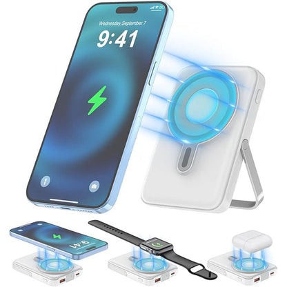 🔥 50% KORTING! 🔋 Magnetische powerbank met snel opladen en standaard