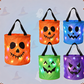 🎃🧛LED Halloween-pompoenlampjes-snoepemmers & non-woven tassen – herbruikbare trick-or-treat-buidels voor kids, ook leuk als feestcadeautje.