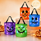 🎃🧛LED Halloween-pompoenlampjes-snoepemmers & non-woven tassen – herbruikbare trick-or-treat-buidels voor kids, ook leuk als feestcadeautje.