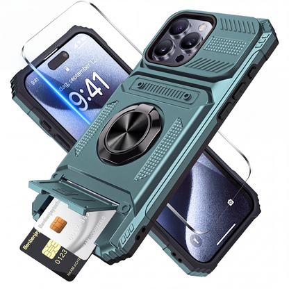 🌻Herfst Aanbieding📢📢 50% KORTING!! ⏰💥 Telefoonhoesje met Kaarthouder & Ringhouder – Standaard, Magneetbevestiging, Valbescherming