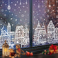 📢📢  1+1 gratis⏰🎄 Kerststad raamstickerset