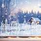 📢📢  1+1 gratis⏰🎄 Kerststad raamstickerset