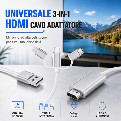 3-in-1-kabel van telefoon naar HDMI