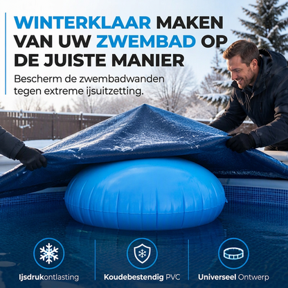 ❄️ TIJDELIJ 50% KORTING! ✨ Ronde Opblaasbare Zwembad Winterafsluiting Luchtkussen – Ijsdrukverlichting, Winter Zwembadbeschermer 🏊