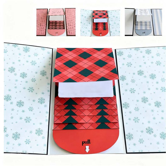 📢📢1 + 2 gratis🎄 Creatieve Kerst Waterval Cadeaubon Booklet 🎁
