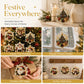🎄 12-delige DIY diamond painting set voor kerstornamenten