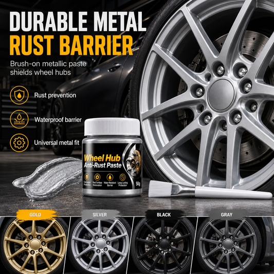 📢📢  1+1 gratis🛞 Roestbeschermingspasta voor wielnaven – bestand tegen strooizout & oxidatie. Met applicatorpenseel, 4 metallic kleuren & 50g! ✨🛡️