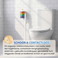 📢📢 50% KORTING!! 🚽 Wegwerp-toiletborstelset met wandhouder | 360° draaibare sponskoppen | navulpads voor diepe reiniging van kalkaanslag & nare geuren | boorloze badkamerschoonmaakset