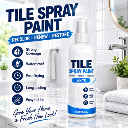 📢📢 50% KORTING!!🎨Tegelverf spray – vernieuw verouderde tegels in badkamer & keuken. Eenvoudig spuiten, waterbestendig & 3 kleuren! ✨🏠