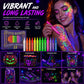 🌟 50% korting! UV glow tattoo markers – fluorescerende inkt, huidveilig & sneldrogend. Schitter op feesten, concerten & festivals – ook voor DIY! ✨🎨