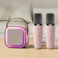 📢📢 50% KORTING!! 🎤 Draagbare mini karaokemachine met 2 draadloze microfoons – oplaadbare USB-bluetoothspeaker met LED-verlichting, ideaal voor familiefeesten en verjaardagsfeestjes.