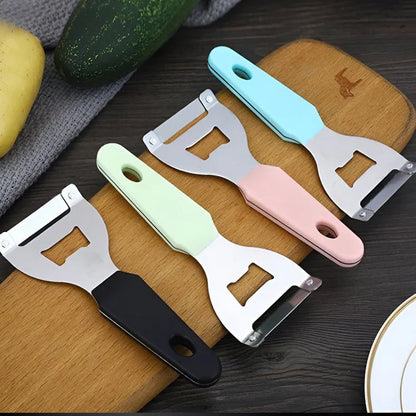📢📢 1+1 gratis🥕 Multifunctionele roestvrijstalen schiller – moeiteloos groenten en fruit schillen