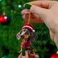 📢📢 50% KORTING🎄🐶 Set van 7 kerstboomhangers in de vorm van puppy's.