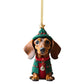 📢📢 50% KORTING🎄🐶 Set van 7 kerstboomhangers in de vorm van puppy's.