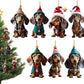 📢📢 50% KORTING🎄🐶 Set van 7 kerstboomhangers in de vorm van puppy's.
