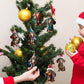 📢📢 50% KORTING🎄🐶 Set van 7 kerstboomhangers in de vorm van puppy's.