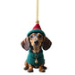📢📢 50% KORTING🎄🐶 Set van 7 kerstboomhangers in de vorm van puppy's.