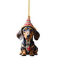 📢📢 50% KORTING🎄🐶 Set van 7 kerstboomhangers in de vorm van puppy's.