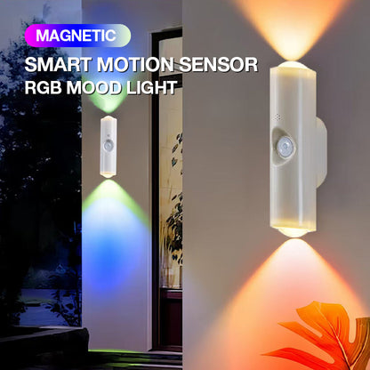 📢📢 1+1 gratis💡 Magnetische slimme bewegingssensor met RGB-verlichting – Aanpasbare sfeer voor elke ruimte