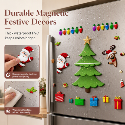 📢📢 50% KORTING🎄 Kerstmagneten voor de koelkast – feestelijke decoratie voor thuis