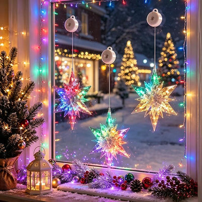 🎁 Sinterklaasactie:1+1 gratis❄️ DIY kerstsneeuwvloklampjes met zuignap