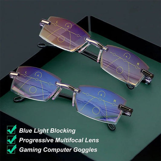 Mode Progressieve Multifocus Leesbril Anti-Blauwe Stralen Lezers voor Computerwerk, Autorijden, Buitenshuis