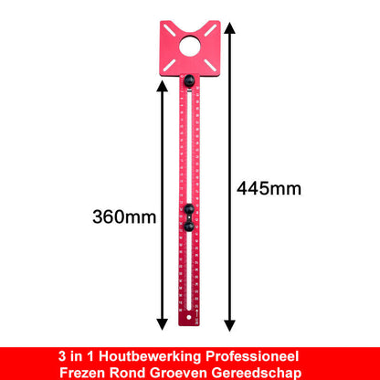 3 in 1 Houtbewerking Professioneel Frezen Rond Groeven Gereedschap