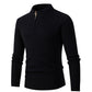 Heren Ribgebreide Shirt met halve ritssluiting