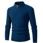 Heren Ribgebreide Shirt met halve ritssluiting